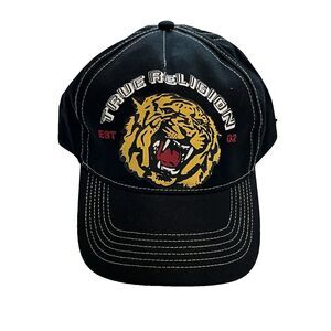 True‎ Religion Established 2002 Tiger Print Black Snapback Hat
